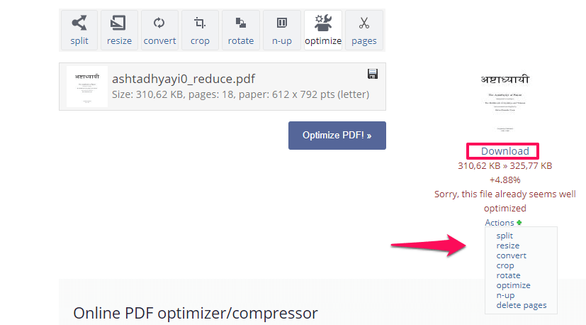 PDF resizer - komprimer PDF-filer