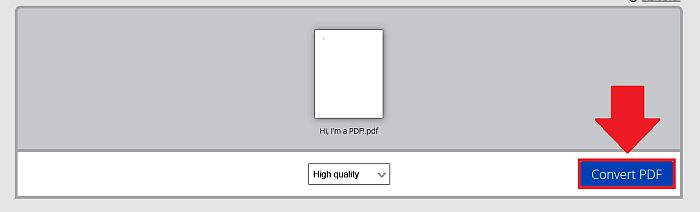 Konwersja pliku w PDF Candy