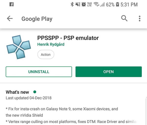 Emulatore di giochi per PSP - PPSSPP