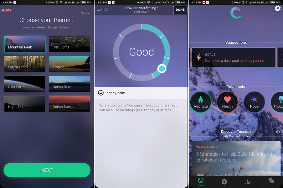 Pacifica - 양극성 장애를 위한 최고의 기분 추적 앱