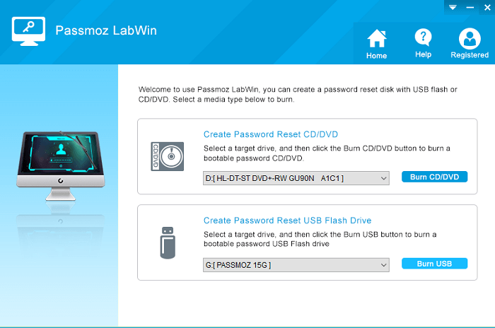PassMoz LabWin - récupération de mot de passe Windows