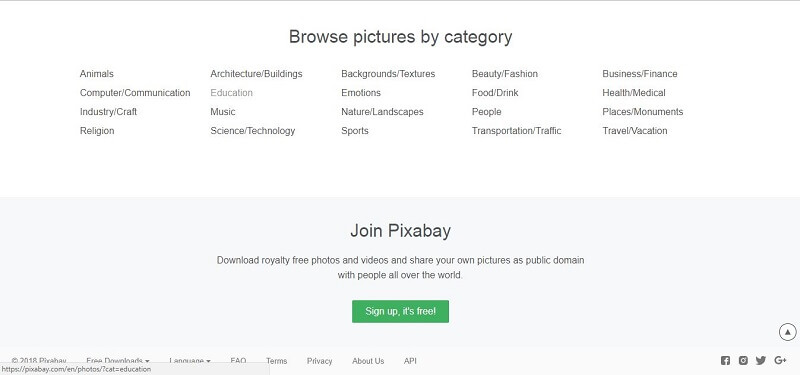 Pixabay - Sites alternatifs comme unsplash