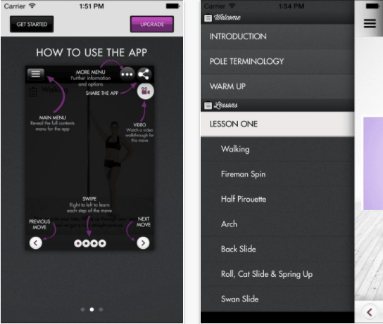 Dans öğrenmek için Pole Motion iOS Uygulaması