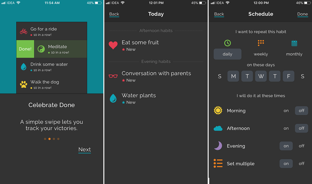 Productive — приложение для отслеживания привычек для iOS