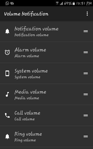 Acesso rápido aos controles de volume do Android