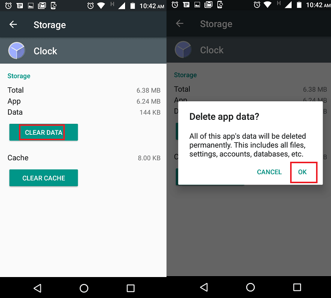 Fjern alle alarmer på én gang på Android