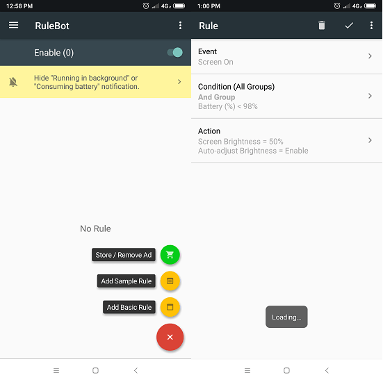 Appar för att automatisera Android-telefon - Rulebot Automation