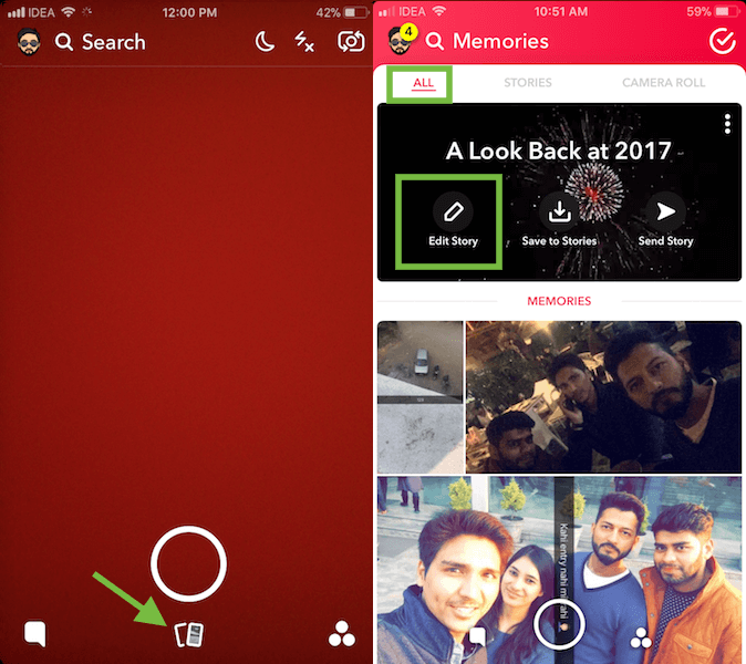 Bekijk je jaaroverzicht op Snapchat