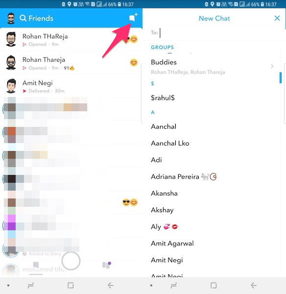 Ver todos os amigos no Snapchat