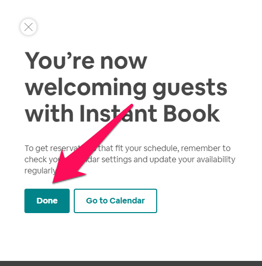 deaktiver Airbnb øyeblikkelig booking
