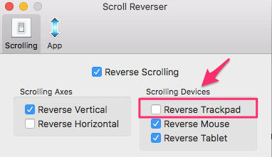 Definir direção de rolagem diferente para mouse e trackpad no Mac