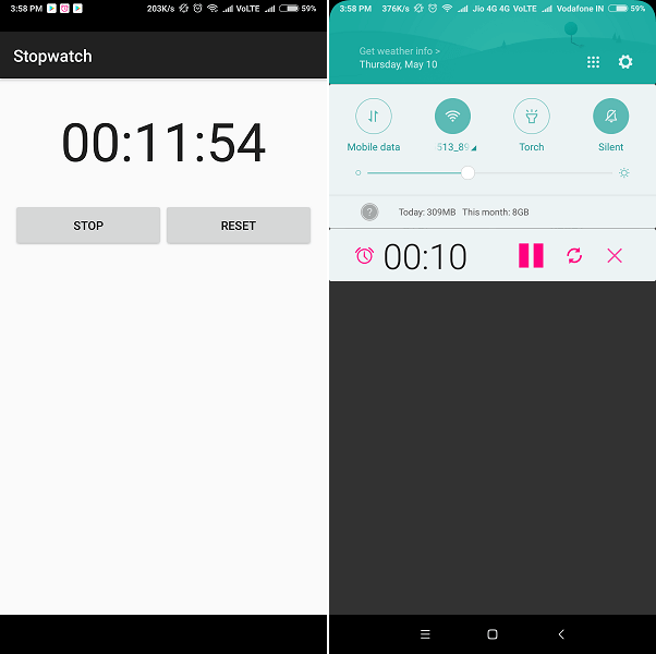 أصغر تطبيق ساعة توقيت - ساعة توقيت الإخطار