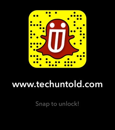 Techuntold.com için Snapcode