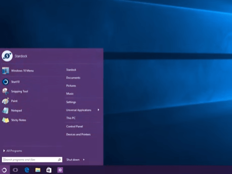 klasszikus shell alternatívák Windows 10 - Indítsa el a 10-et