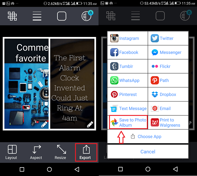 Κολλήστε στιγμιότυπα οθόνης σε iPhone και Android