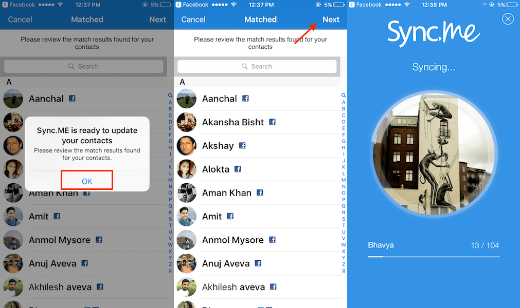 Synkroniser Facebook-profilbilleder med kontakter på iPhone og Android