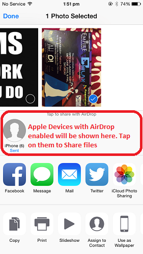 Compartir archivos entre iPhone