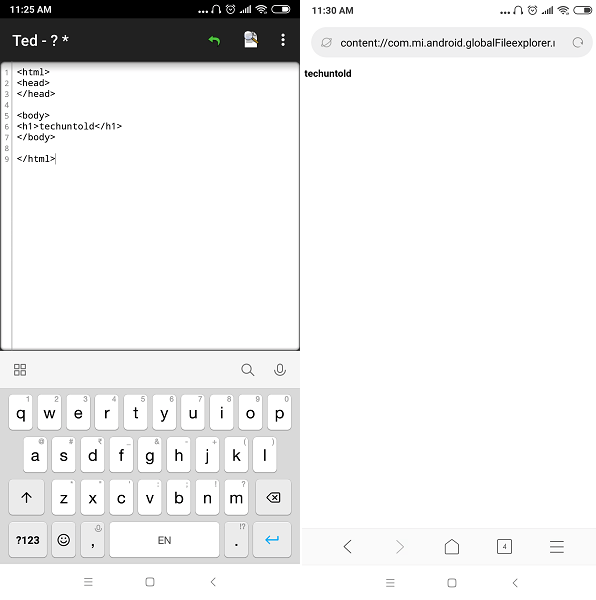 Ted Texteditor - Open-Source-Android-Entwicklung