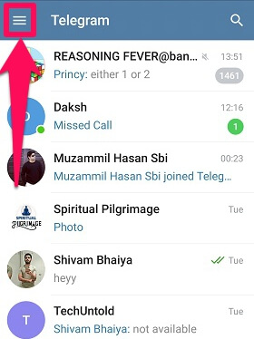 Nastavení telegramu