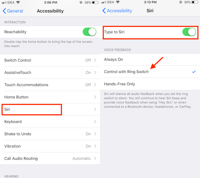 Kapcsolja be/ki a Siri típust az iPhone készüléken