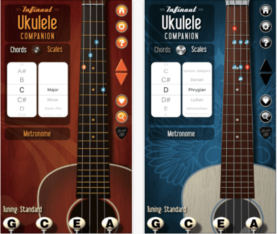 Aplicación de iOS complementaria de ukelele