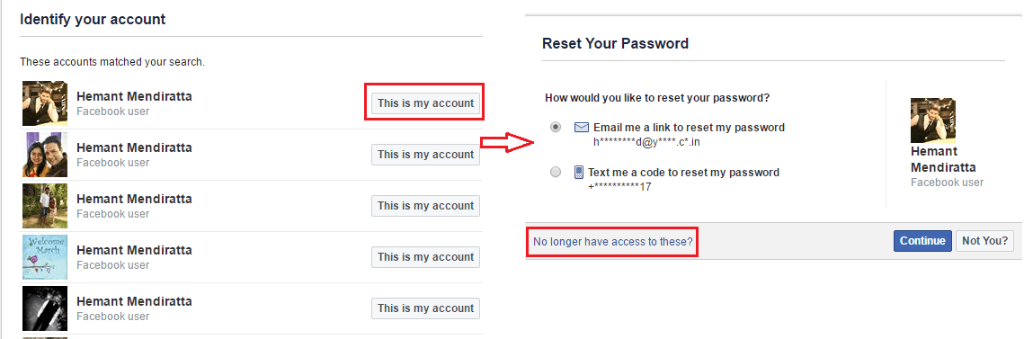 Use os contatos confiáveis ​​do Facebook para recuperar a conta