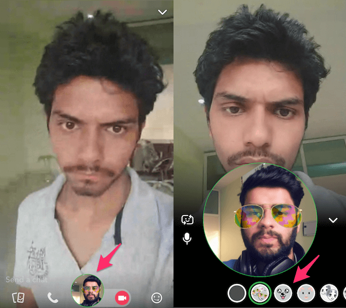 Appel vidéo sur Snapchat