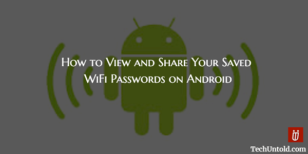 Προβολή αποθηκευμένου κωδικού πρόσβασης WiFi στο Android