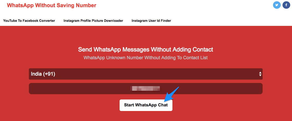 WhatsApp tallentamatta numeroa