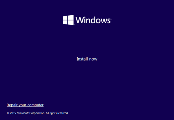 Instalator systemu Windows 10