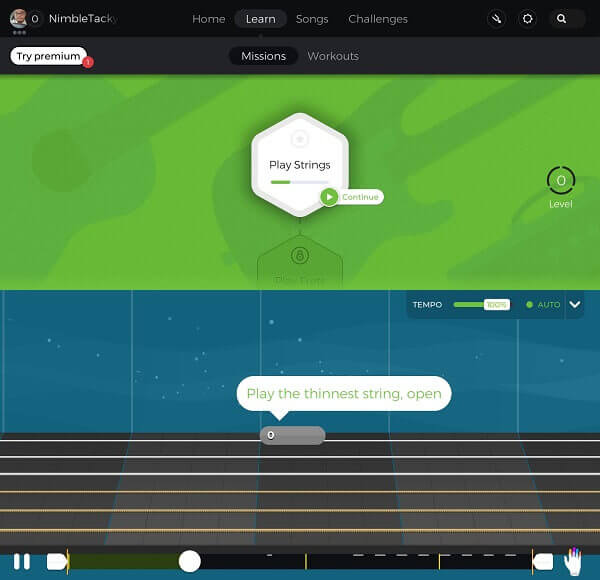 Yousician - Bästa gitarrinlärningsappar för Android