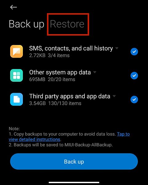 Obnovit kartu v nastavení telefonu Android