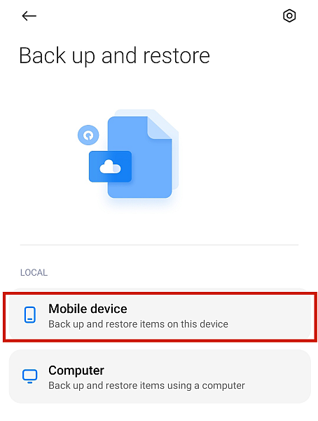 Biztonsági mentés és visszaállítás beállítások Androidon