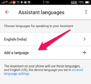 Verwenden Sie Google Assistant in einer anderen Sprache
