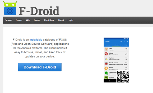 mercato Android alternativo - fdroid