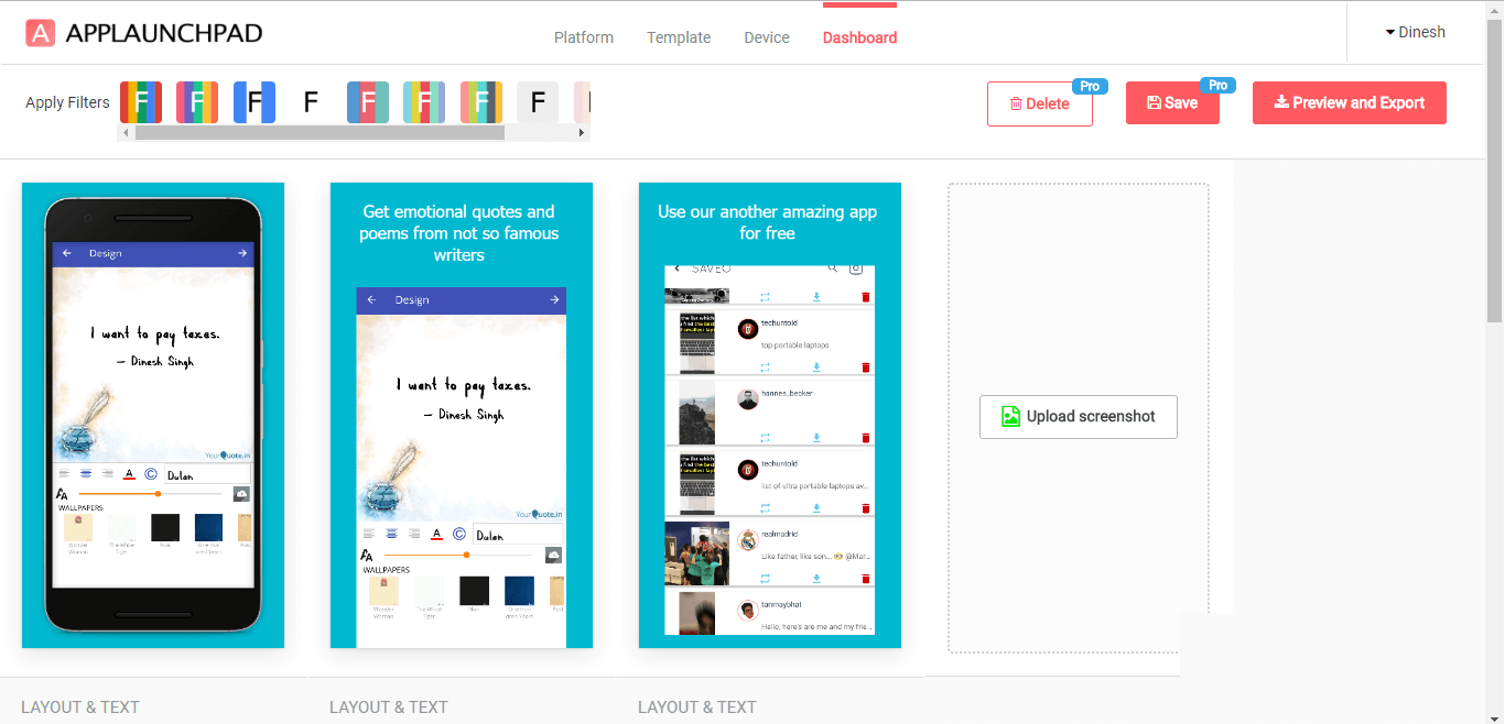 applaunchpad - çevrimiçi en iyi maket oluşturucu aracı