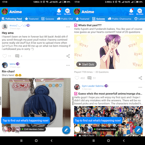apps to watch animes - amino android and iOS app