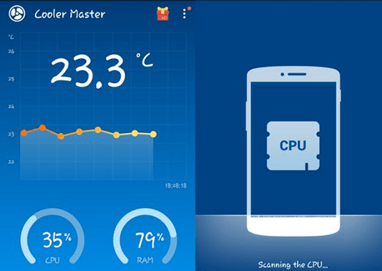 najlepsze aplikacje chłodzące na telefon z Androidem - cooler master