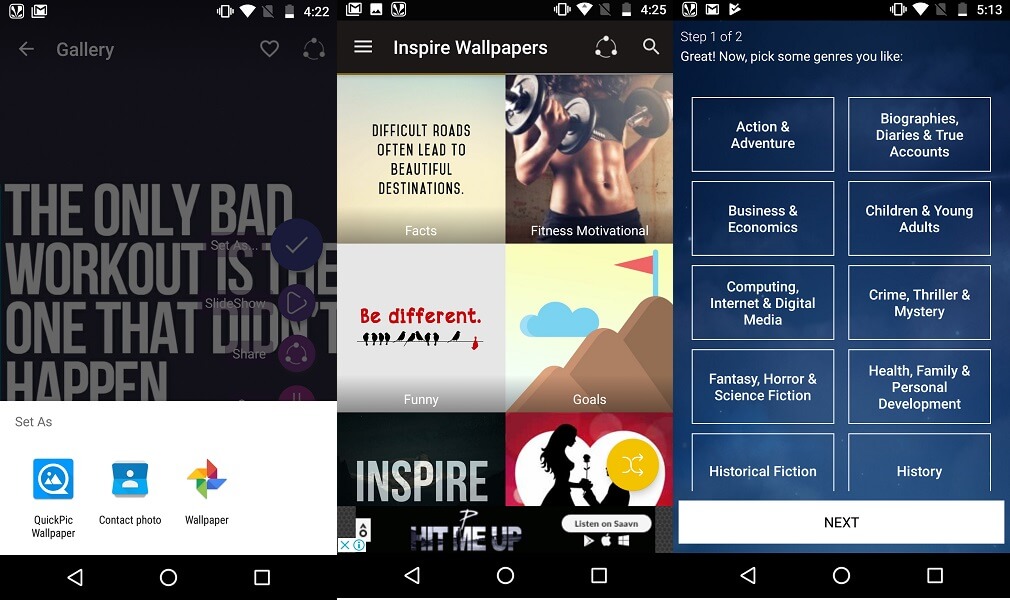 καλύτερες εφαρμογές Android για αυτοβελτίωση - Ταπετσαρίες HD Inspire