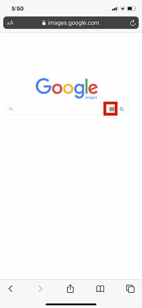 ikona fotoaparátu na google