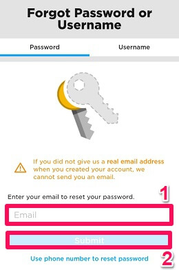 changer le mot de passe par e-mail