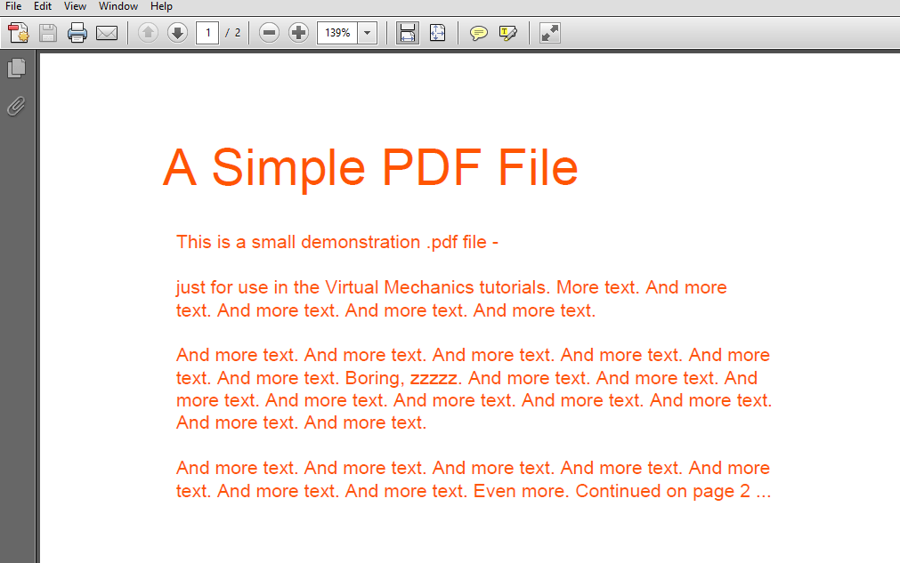 cor do texto do PDF alterada