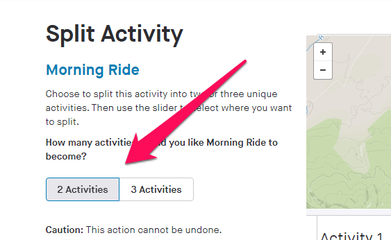 choose number of activites