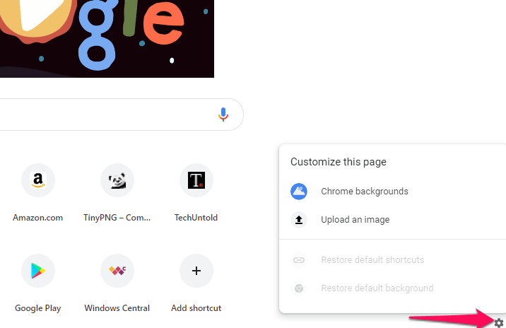 Google-achtergrond aanpassen