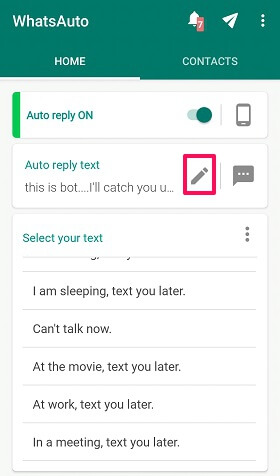 personalize a resposta automática no Telegram