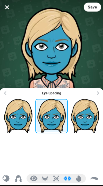 Diseña tu avatar bitmoji usando múltiples opciones