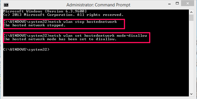 no permitir o detener el punto de acceso en una computadora portátil o PC con Windows