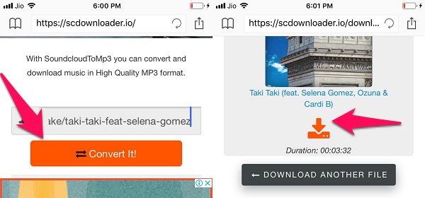 usa SoundCloud offline su iOS
