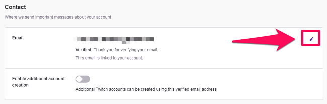 editar seu endereço de e-mail