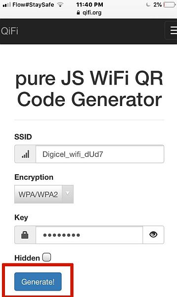 Pulsante Qifi Wifi Key Genera